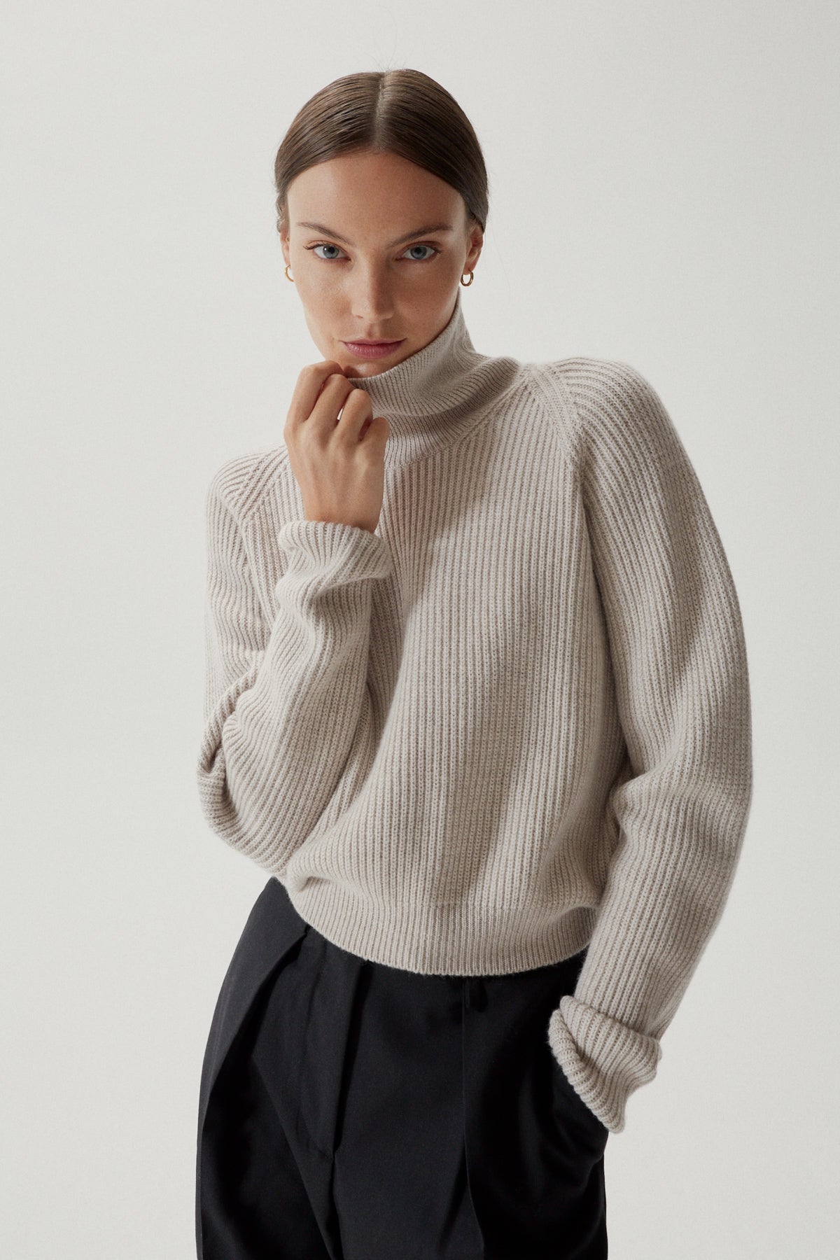 the  Merino - Wool Cropped High-Neck