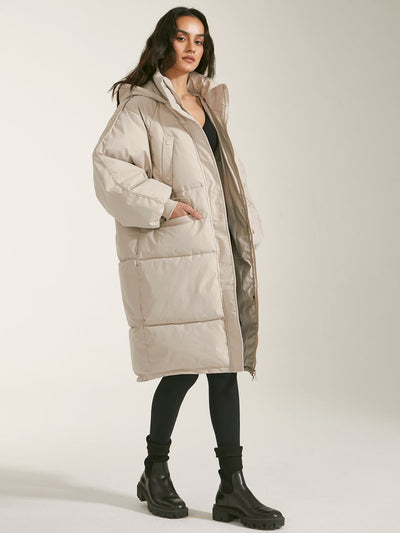 Long & Hooded Puffer Parka Coat