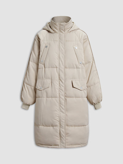 Long & Hooded Puffer Parka Coat