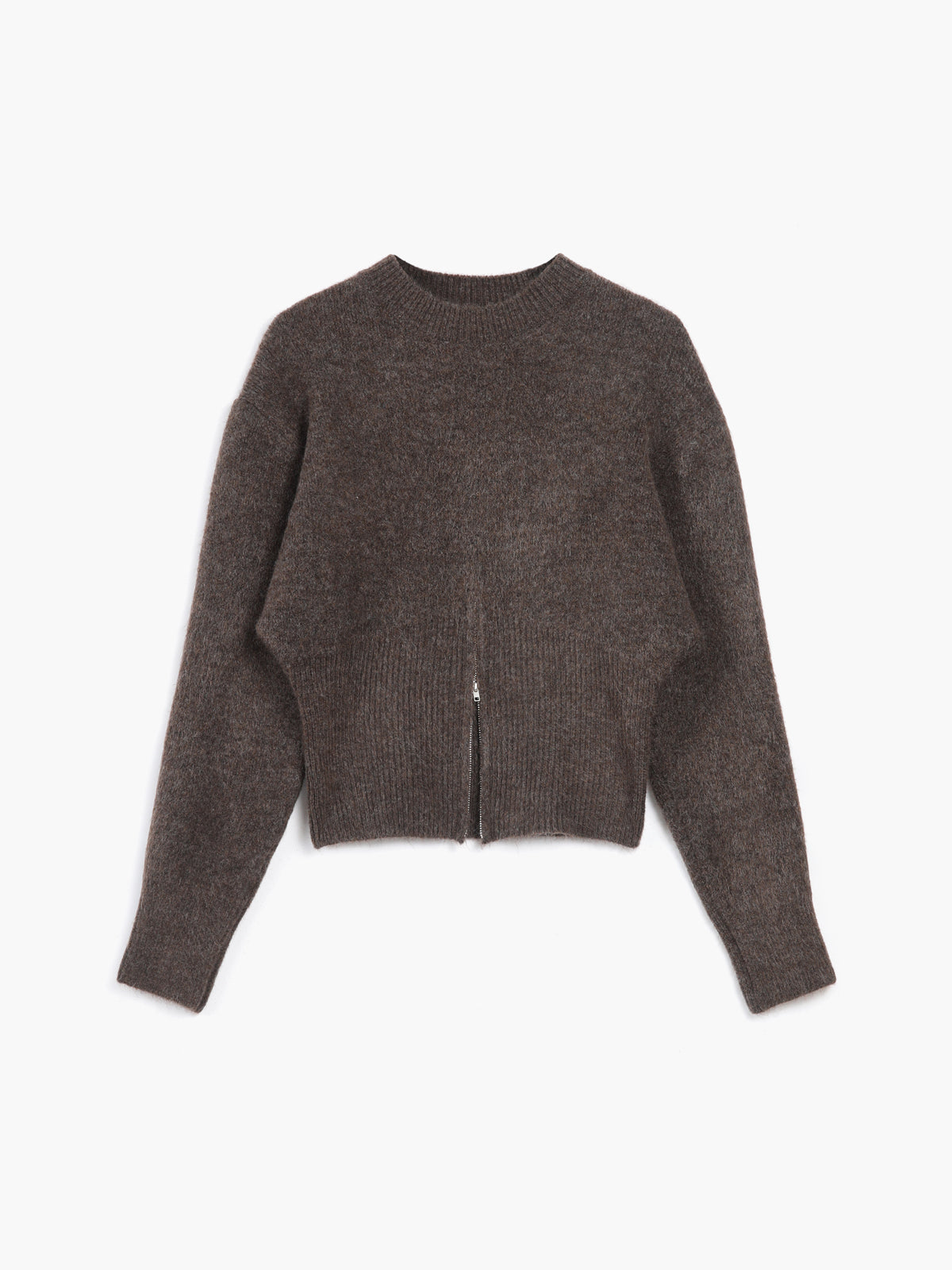 Half - Zip Fuzzy Sweater