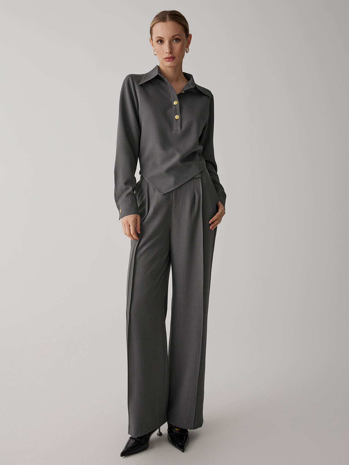 Straight  Leg Suit Pants