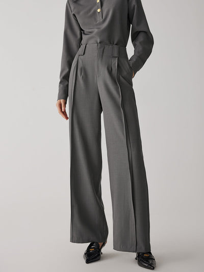 Straight  Leg Suit Pants