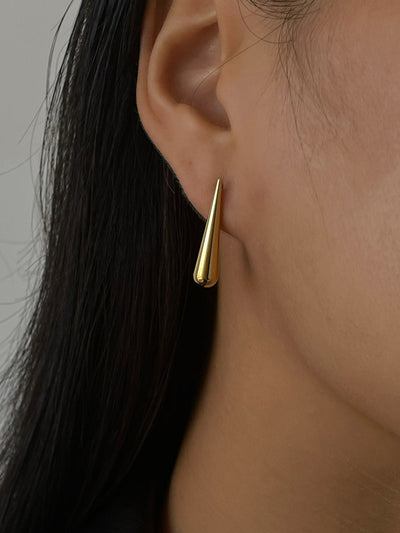 Golden Water Drop Earrings