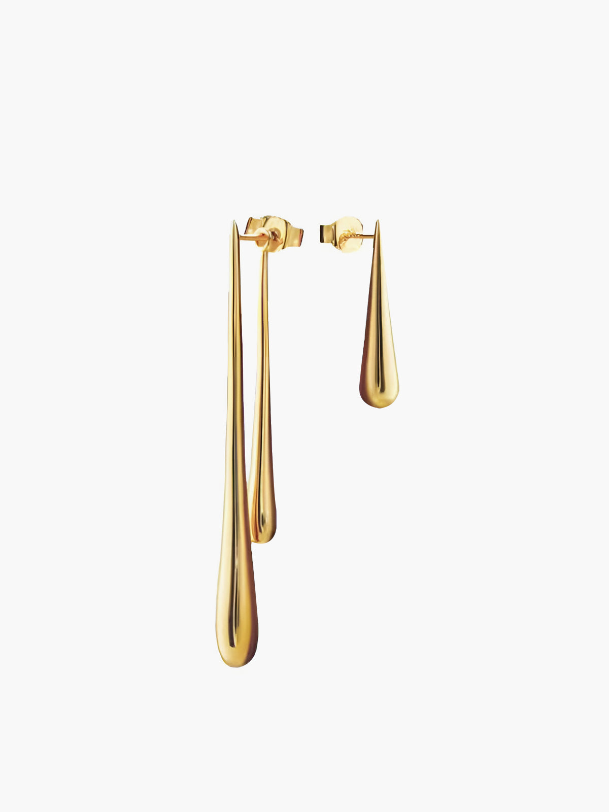 Golden Water Drop Earrings