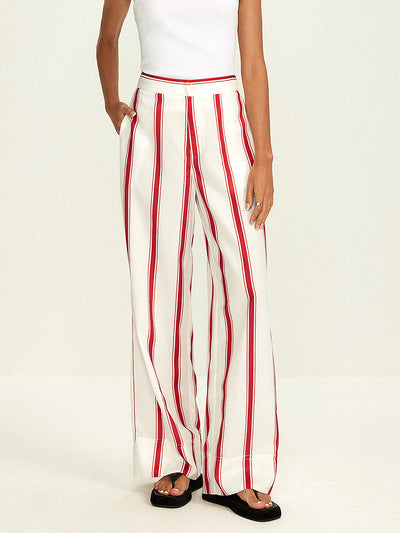 Striped & Wide Leg Pants