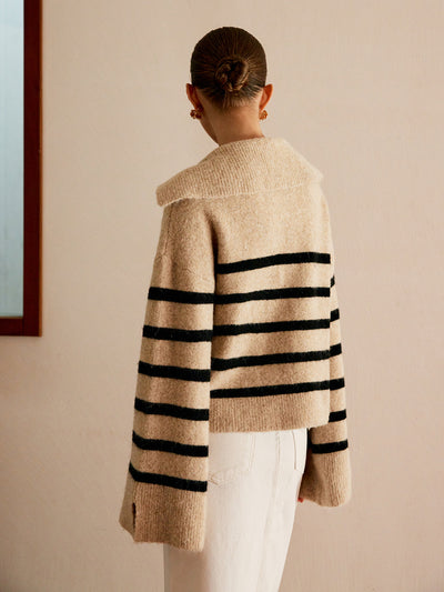 Oversize Striped Pullover Sweater