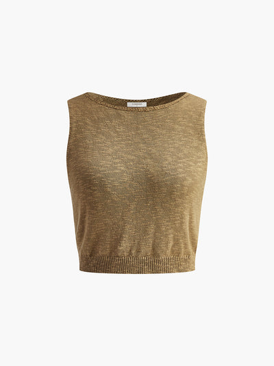 Cotton Blends Crop Tank Top