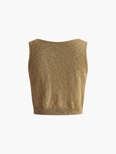 Cotton Blends Crop Tank Top