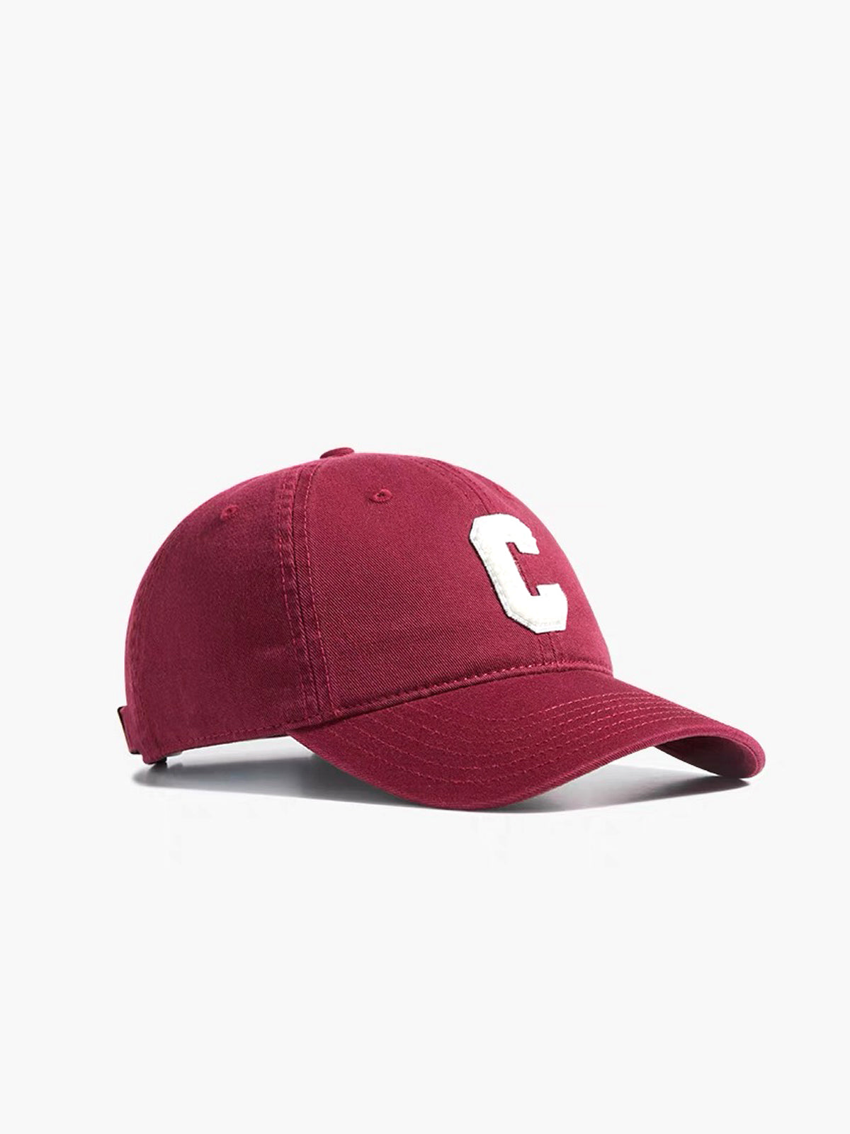 Cotton C-Letter Soft Top Cap Hat