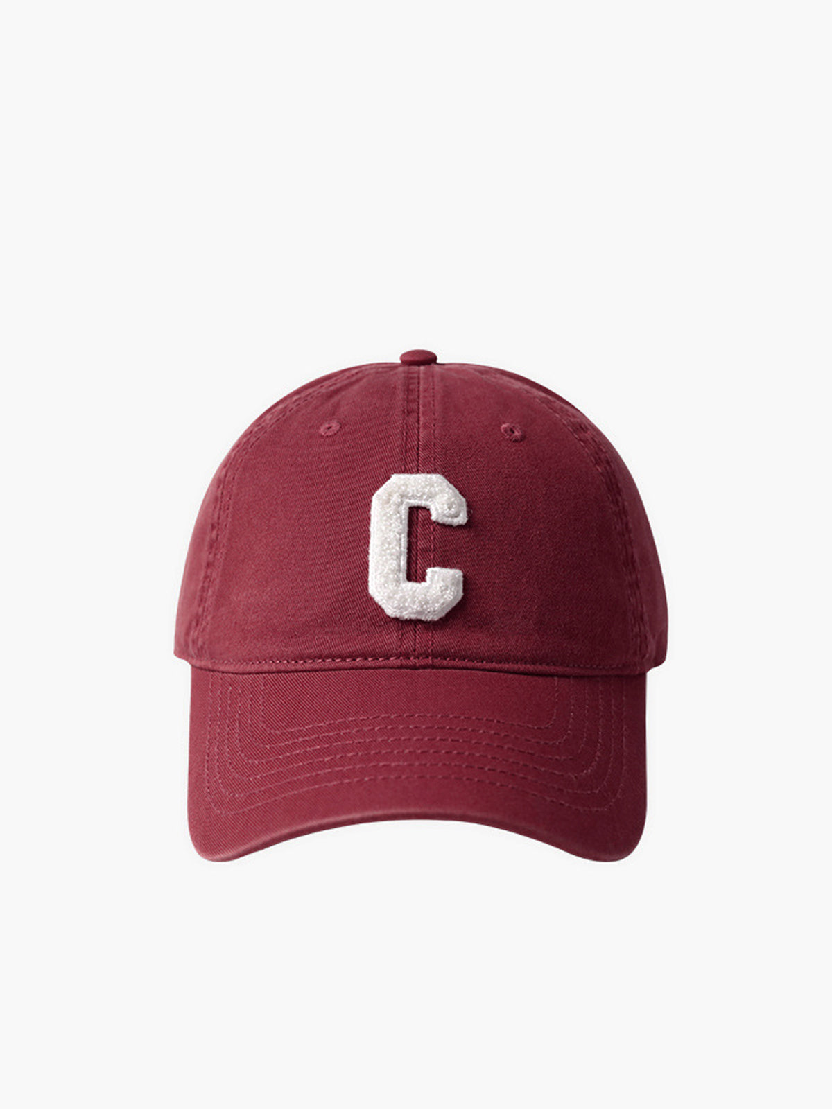 Cotton C-Letter Soft Top Cap Hat