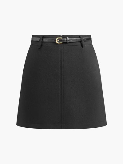 Essential Mini Skirt With Slim Belt